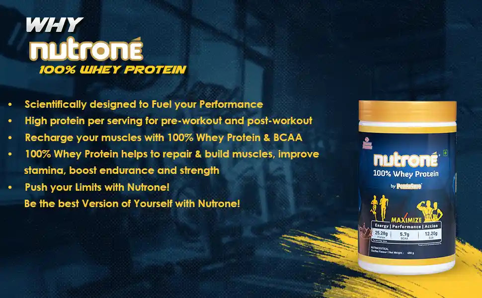 nutrone 100% whey protein - 480g - choffee flavour