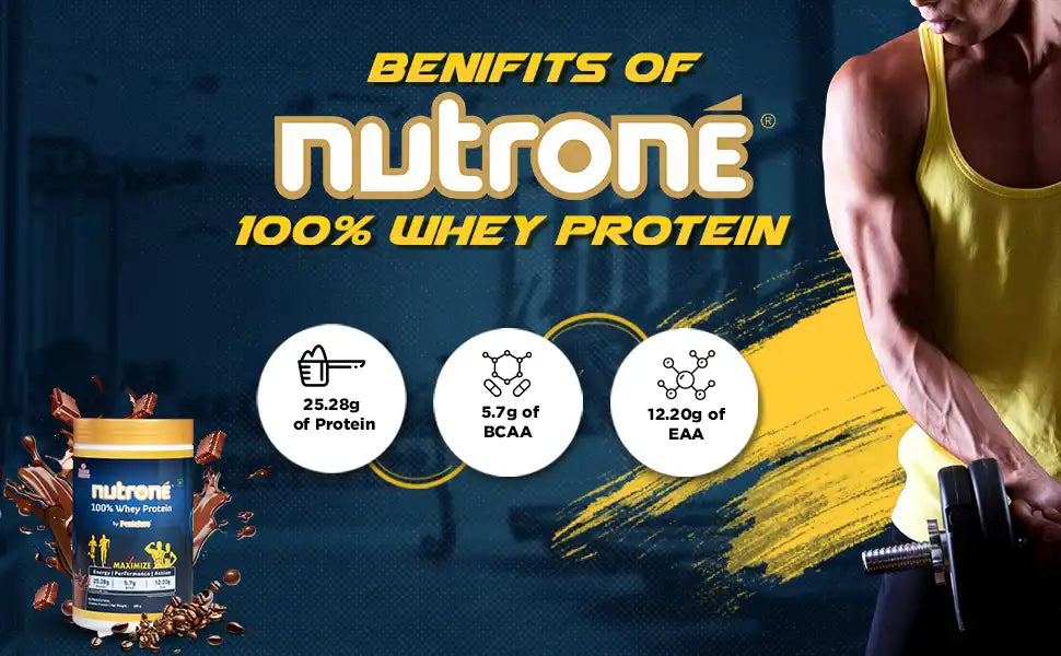 nutrone 100% whey protein - 480g - choffee flavour