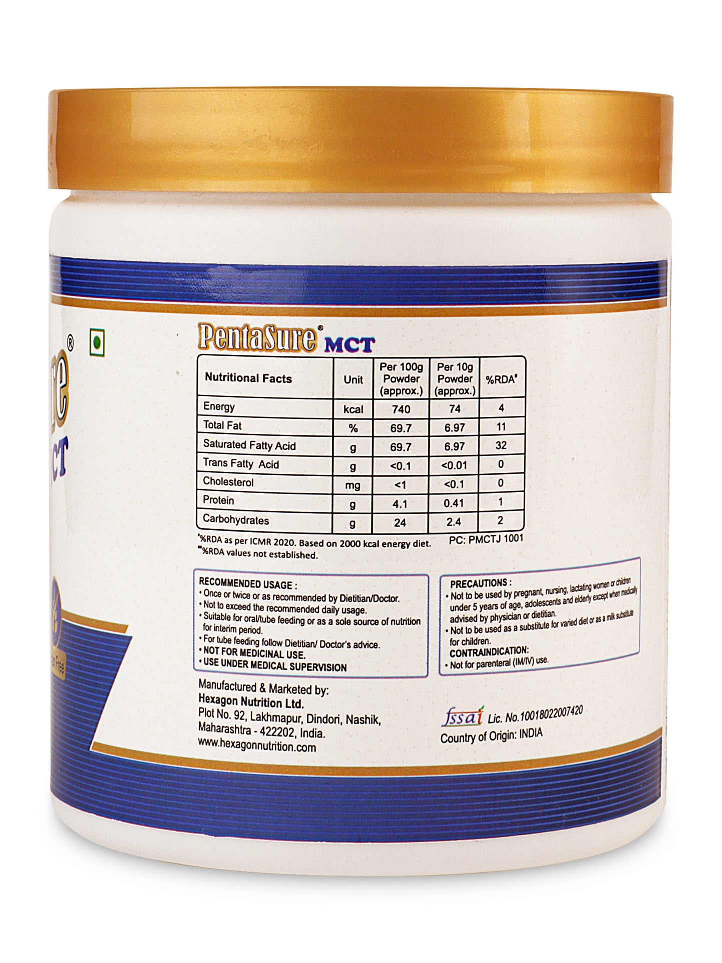 Pentasure MCT Nutritional Drink – 100gm