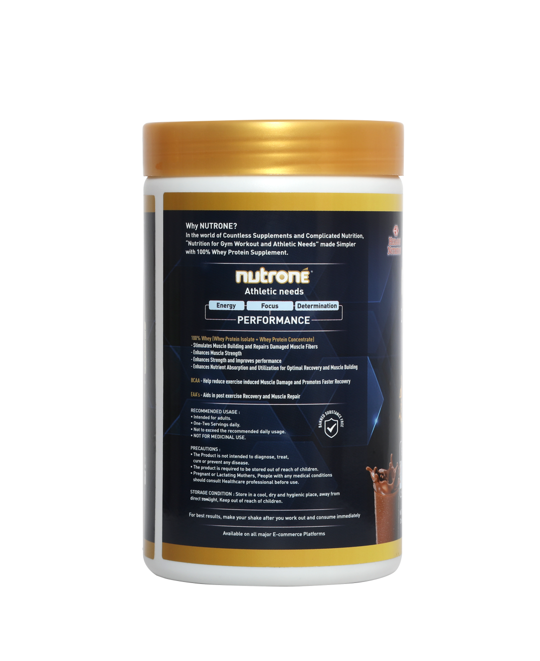 nutrone 100% whey protein - 480g - choffee flavour