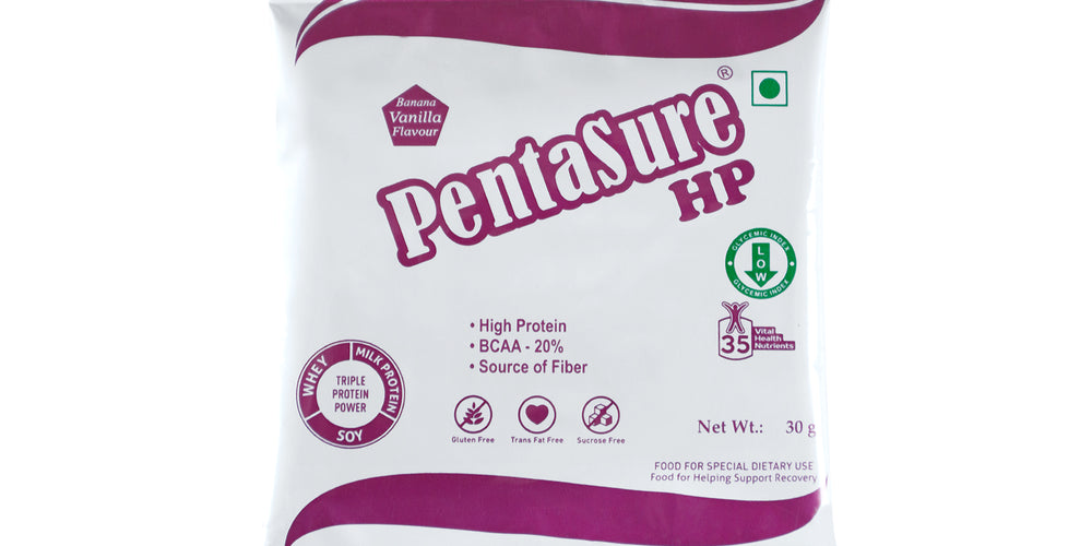 PentaSure HP High Protein Powder for Muscle Strength & Recovery - Travel Pack each - sachet of 30gm (3 x 30gm) -90gm