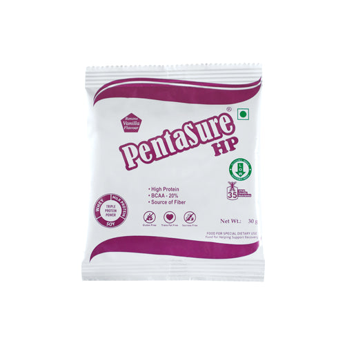 PentaSure HP High Protein Powder for Muscle Strength & Recovery - Travel Pack each - sachet of 30gm (3 x 30gm) -90gm