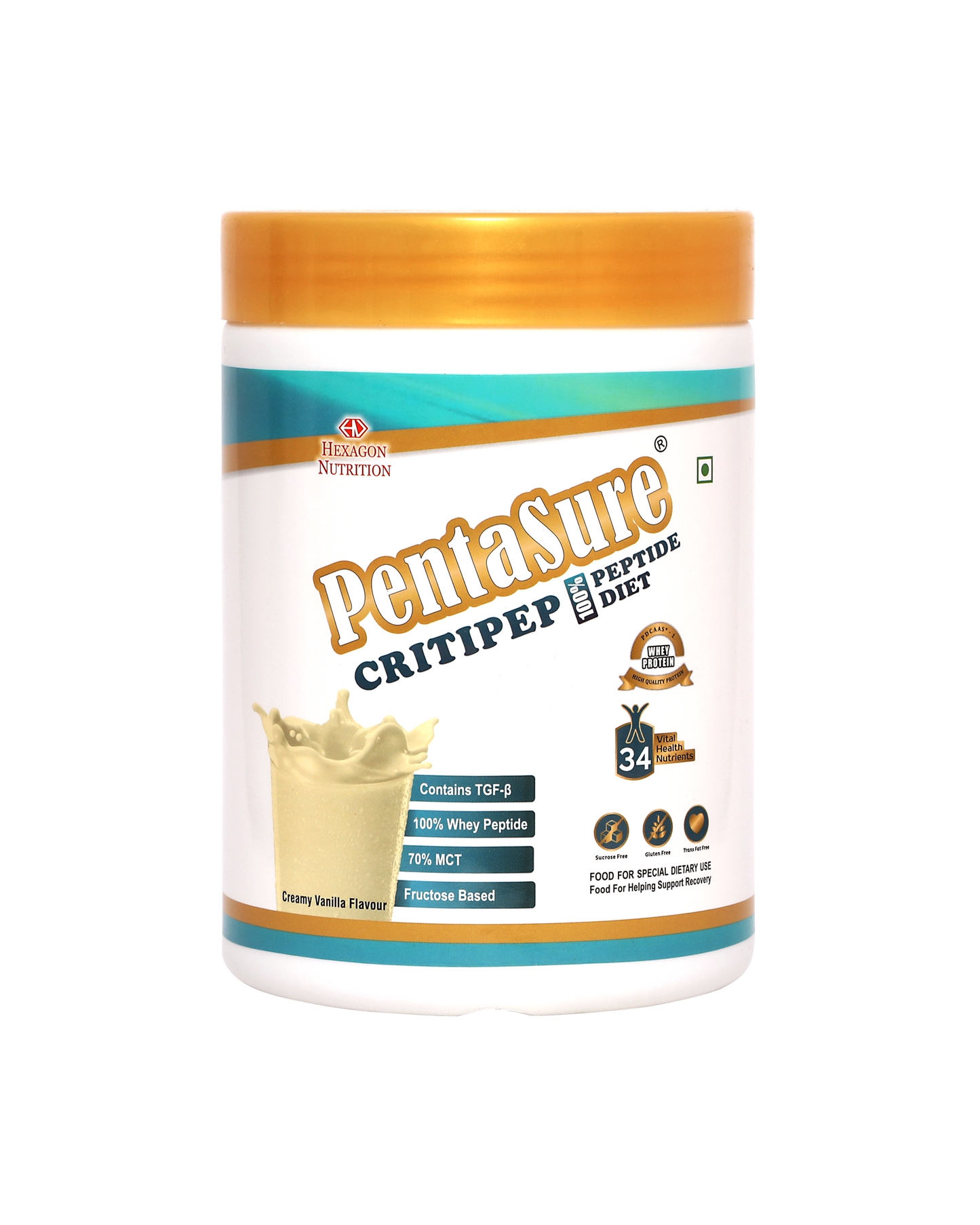 Pentasure CRITIPEP Peptide Diet - Creamy Vanilla Flavour- 1kg