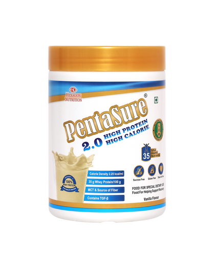 PENTASURE 2.0 High Protein High Calorie  [Lean Weight Gainer Supplement] - Vanilla flavour -Pack of 1Kg powder