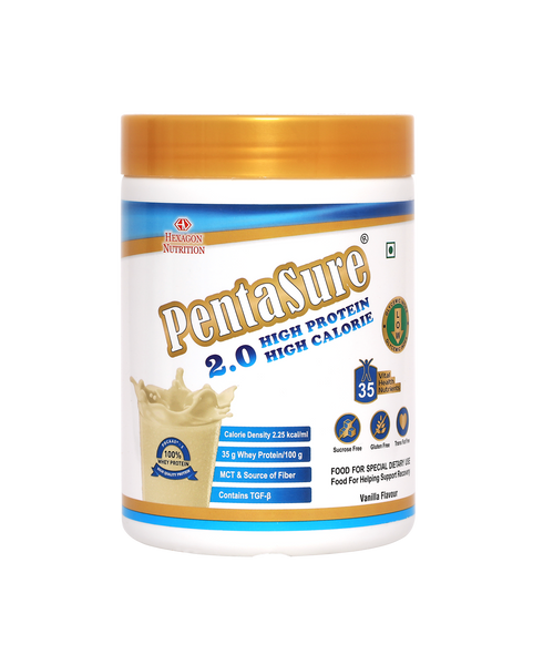 PENTASURE 2.0 High Protein High Calorie  [Lean Weight Gainer Supplement] - Vanilla flavour -Pack of 1Kg powder