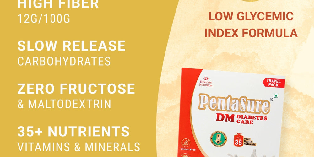 PentaSure DM Diabetes Care – High Protein, High Fiber, Low GI | Zero Fructose - Manages Blood Sugar| Vanilla Flavor | 4P Proteins Power | Slow Carb Release | Nutrition That Fits Between Meals - Travel Pack - each sachet of 50gm (3 x 50gm) - 150gm