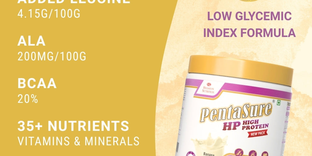 PentaSure HP Whey Protein Powder | Banana Vanilla Flavor – 400g | High Protein High Fiber Nutritional Supplement Drink | 45g Protein per 100g | Supports Muscle Strength, Recovery & Energy | Easy to Digest Formula for Daily Health & Fitness