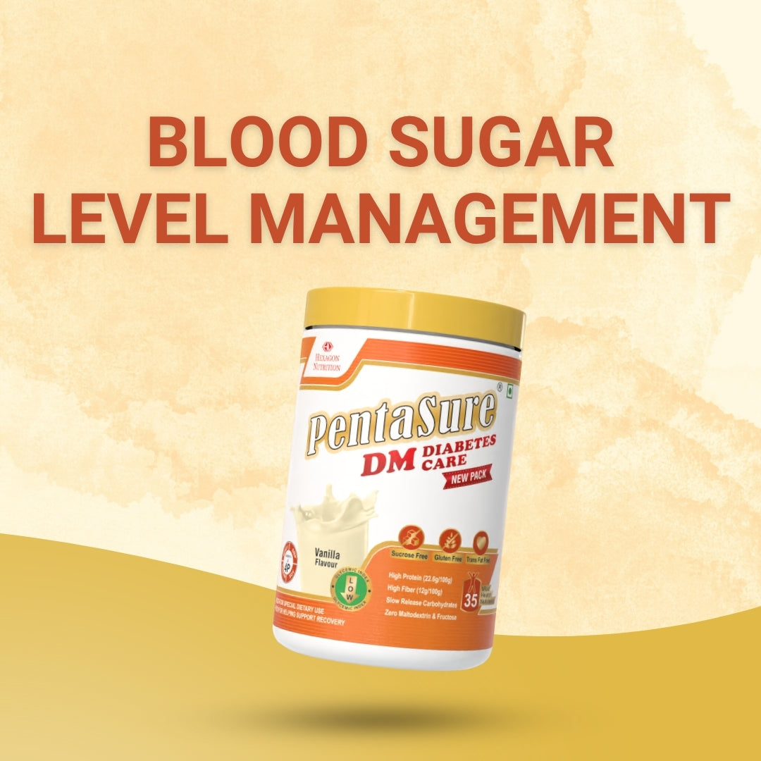 PentaSure DM Diabetes Care – High Protein, High Fiber, Low GI | Zero Fructose Nutritional Drink Manages Blood Sugar, Manage Cholesterol Level | Vanilla Flavor - 1 Kg | 4P Proteins Power | Slow Carb Release | Nutrition That Fits Between Meals
