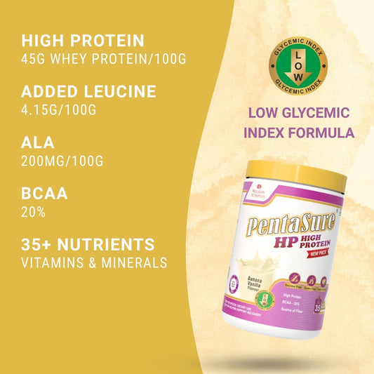 Pentasure HP Whey Protein – High Protein Powder for Muscle Recovery & Strength - 1 kg