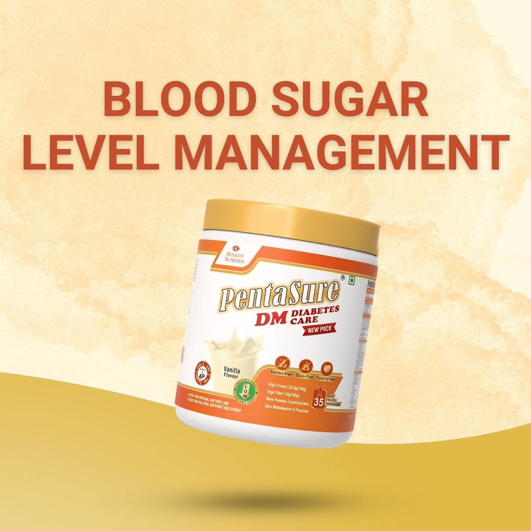 PentaSure DM Diabetes Care – High Protein, High Fiber, Low GI | Zero Fructose Nutritional Drink Manages Blood Sugar, Manage Cholesterol Level | Vanilla Flavor - 400g | 4P Proteins Power | Slow Carb Release | Nutrition That Fits Between Meals