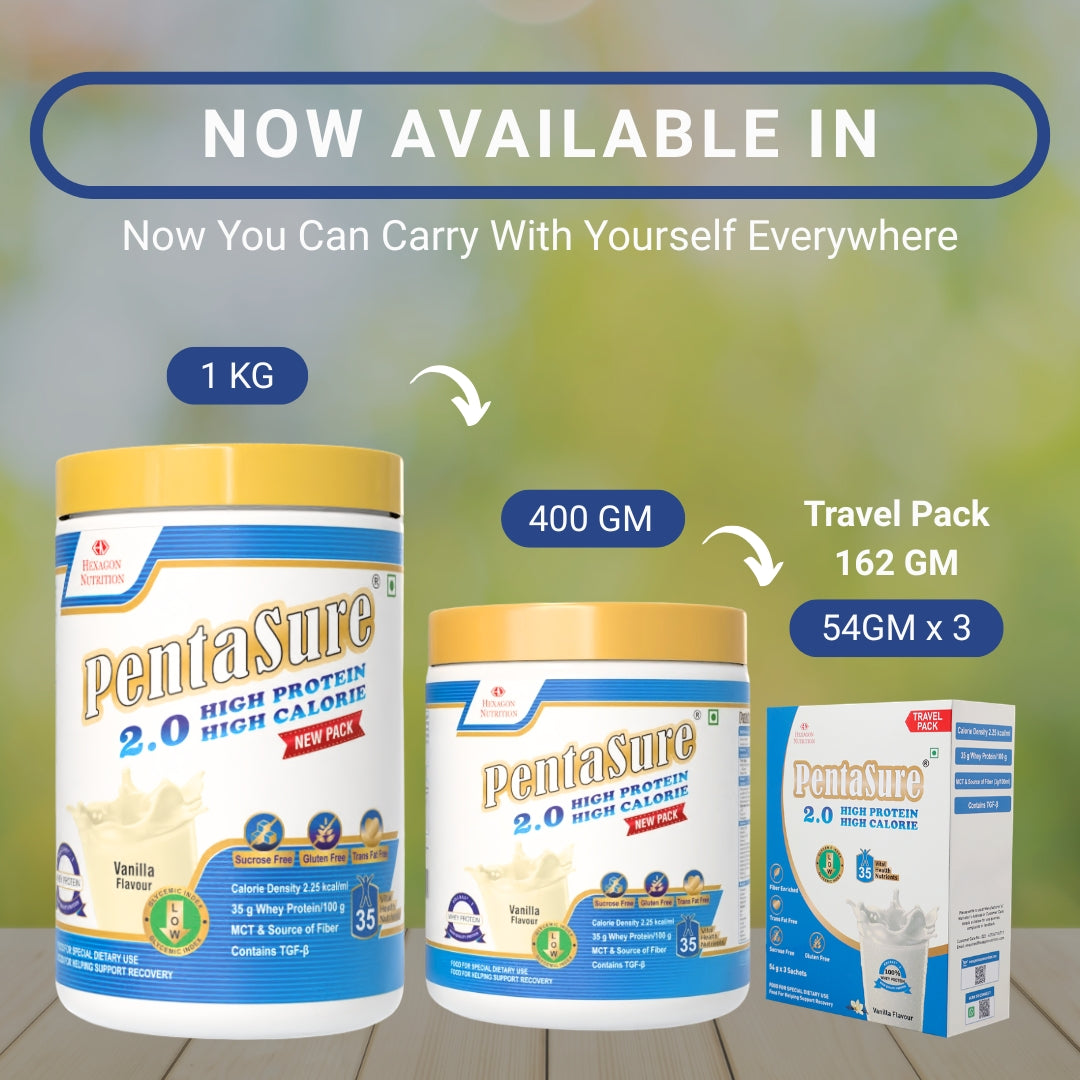 PentaSure 2.0 High Protein High Calorie | Lean Mass Gainer Powder | Weight Gain Supplement with Vitamin & Mineral | Vanilla 1Kg