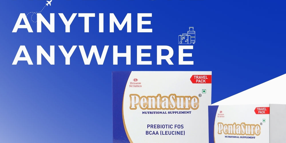 PentaSure Daily Nutrition Protein shake for Adults - Travel Pack - each sachet of 50gm (3 x 50gm) -150gm