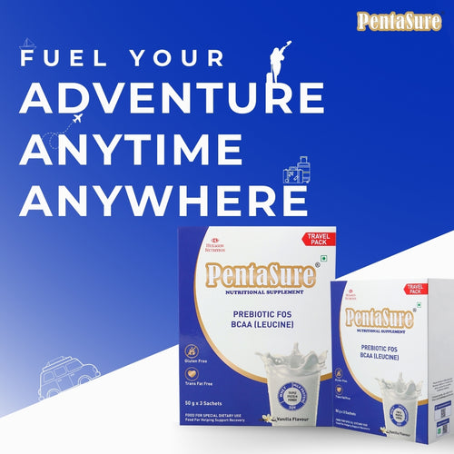 PentaSure Daily Nutrition Protein shake for Adults - Travel Pack - each sachet of 50gm (3 x 50gm) -150gm