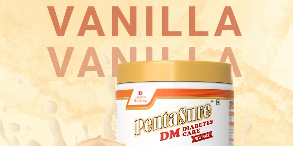 PentaSure DM Diabetes Care – High Protein, High Fiber, Low GI | Zero Fructose Nutritional Drink Manages Blood Sugar, Manage Cholesterol Level | Vanilla Flavor - 400g | 4P Proteins Power | Slow Carb Release | Nutrition That Fits Between Meals