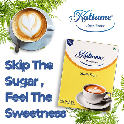 KALTAME Sugar Free Artificial Sweetner 240 Sachets in Single Pack, Table Top Sweetner