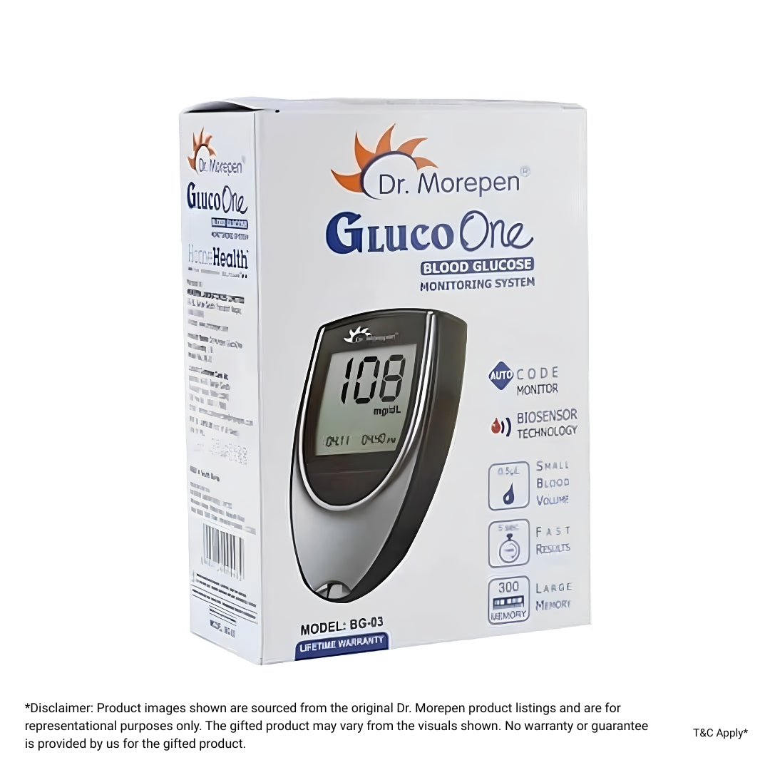 Dr. Morepen BG03 glucometer only strips not available Glucometer & 25 Glucometer Strips