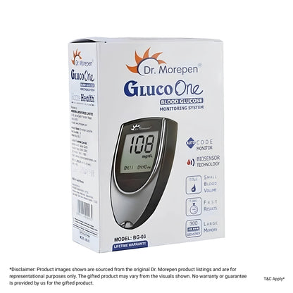 Dr. Morepen BG03 glucometer only strips not available Glucometer & 25 Glucometer Strips