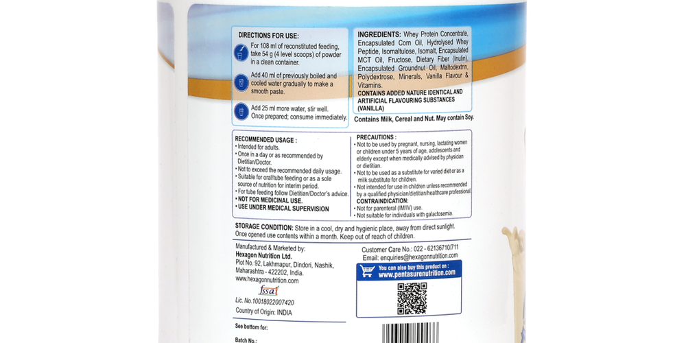 Pentasure 2.0 High Protein High Calorie Weight Gainer 400gm