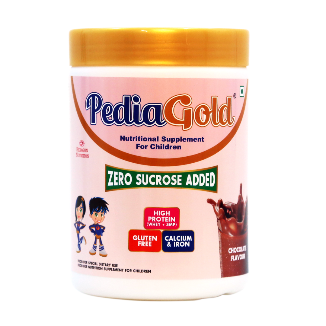 PediaGold | Sucrose FREE Nutritional Supplement for Kids – 400g Jar (Chocolate Flavour)