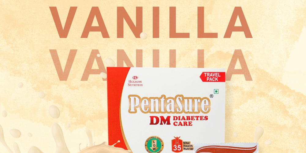 PentaSure DM Diabetes Care – High Protein, High Fiber, Low GI | Zero Fructose - Manages Blood Sugar| Vanilla Flavor | 4P Proteins Power | Slow Carb Release | Nutrition That Fits Between Meals - Travel Pack - each sachet of 50gm (3 x 50gm) - 150gm