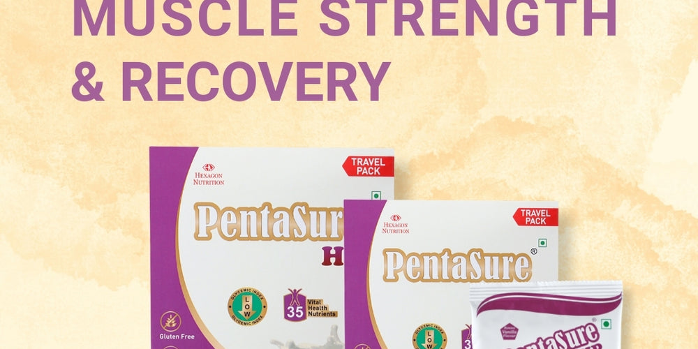 PentaSure HP High Protein Powder for Muscle Strength & Recovery - Travel Pack each - sachet of 30gm (3 x 30gm) -90gm