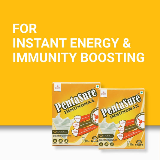 Pentasure Immunomax – Immunity Booster Drink with Antioxidants & Vitamins – Creamy Vanilla - 4 Sachet X 61g - 244gm