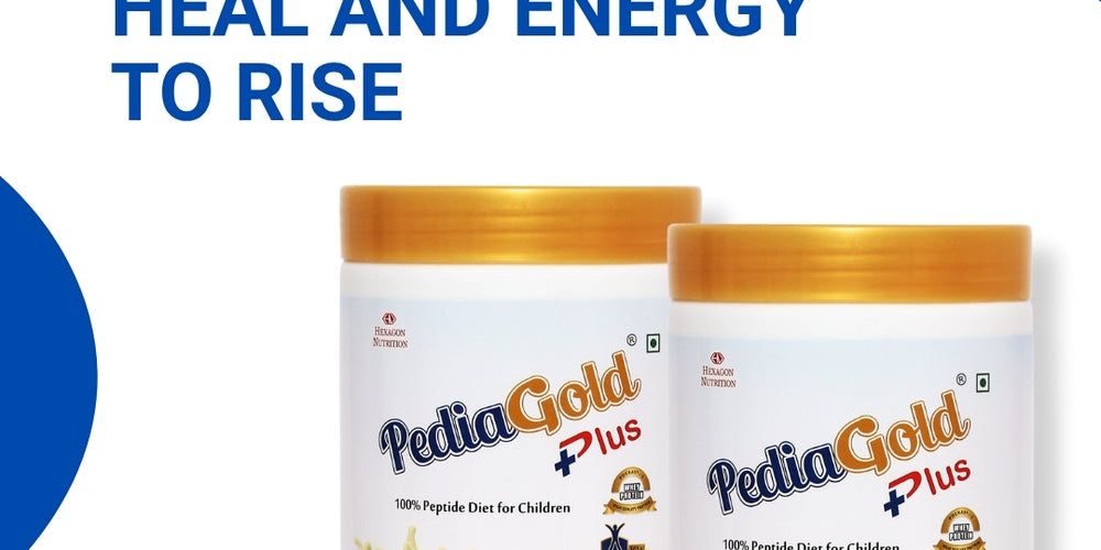 PediaGold Plus - 100% Peptide Diet for Children - Vanilla Flavour - 400g