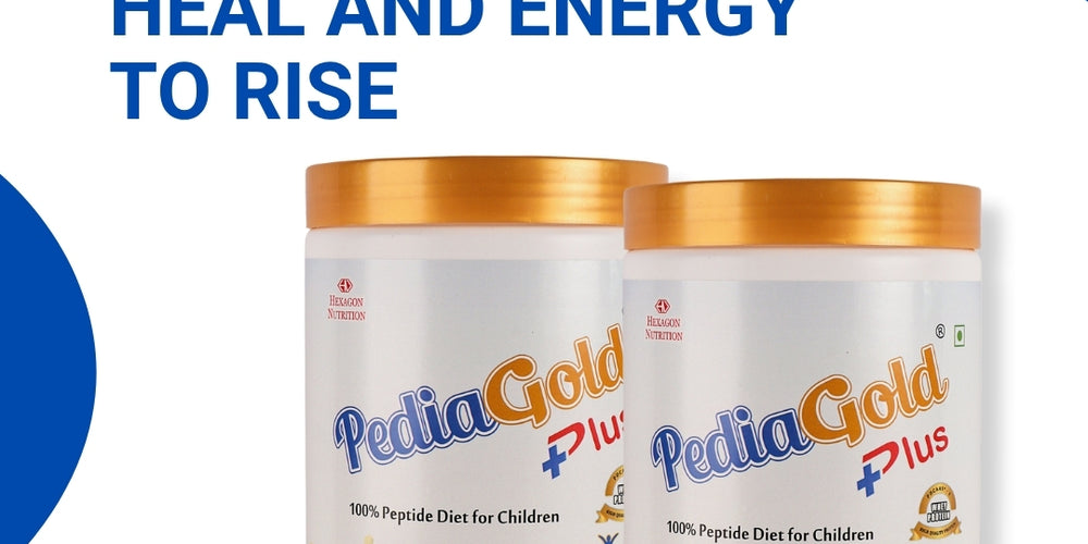 PediaGold Plus - 100% Peptide Diet for Children - Vanilla Flavour - 950gm