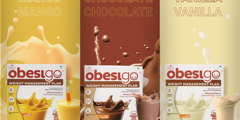 Obesigo  – Best Meal Replacement Shake for Weight Loss (350gm, 7 Sachets - Weekly Plan, Mango Flavour)
