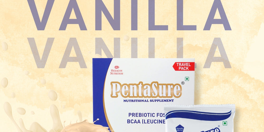 PentaSure Daily Nutrition | Whey, Milk & Soy Protein Blend | 36 Vital Nutrients | BCAA (Leucine) & Prebiotic FOS | Supports Energy, Immunity & Muscle Health | Easy to Digest Supplement |Travel Pack - each sachet of 50gm (3 x 50gm) -150gm