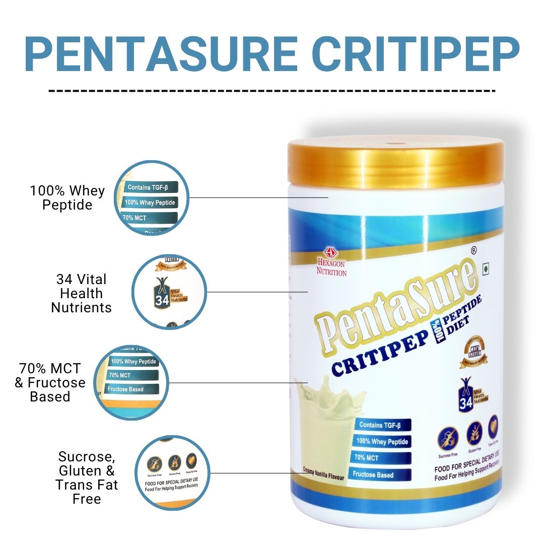 Pentasure CRITIPEP Peptide Diet - Critical Care Recovery Nutrition Supplement - 1 kg