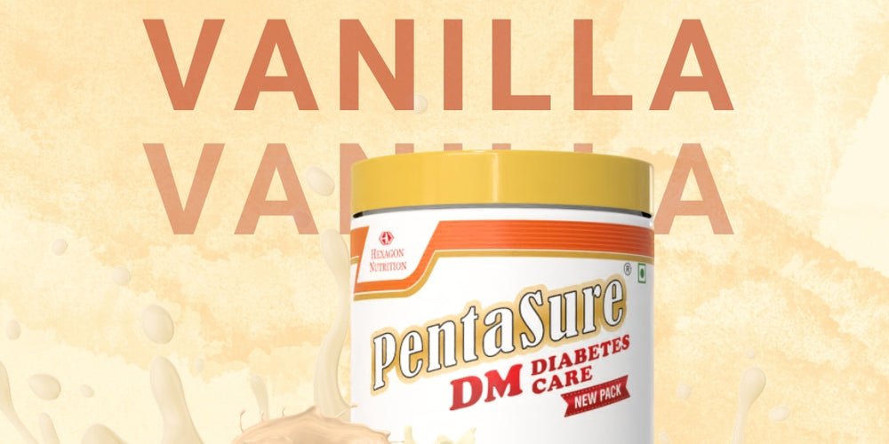 PentaSure DM Diabetes Care – High Protein, High Fiber, Low GI | Zero Fructose Nutritional Drink Manages Blood Sugar, Manage Cholesterol Level | Vanilla Flavor - 1 Kg | 4P Proteins Power | Slow Carb Release | Nutrition That Fits Between Meals