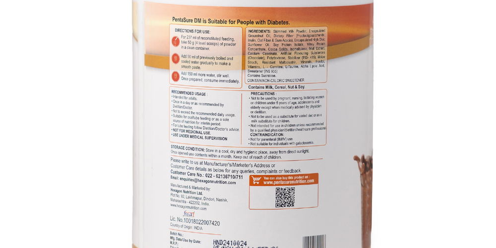 PentaSure DM Diabetes Care Nutrition Drink -  Chocolate Flavor 400 gm