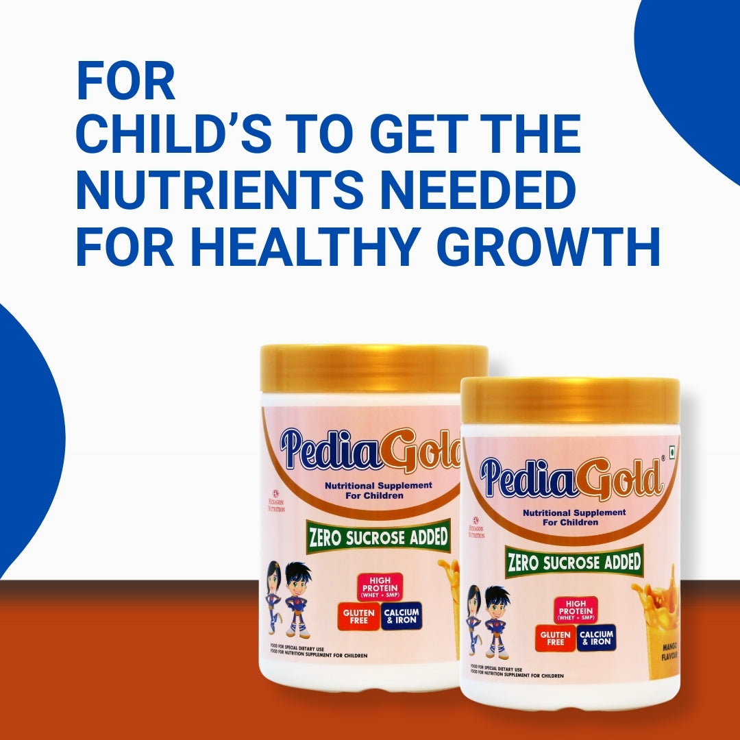PediaGold – Sucrose-Free Nutrition Drink for Children – 400g, Mango Flavour