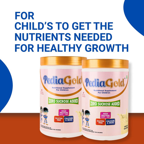 PediaGold – Sucrose-Free Nutrition Drink for Children – 950gm, Vanilla Flavour