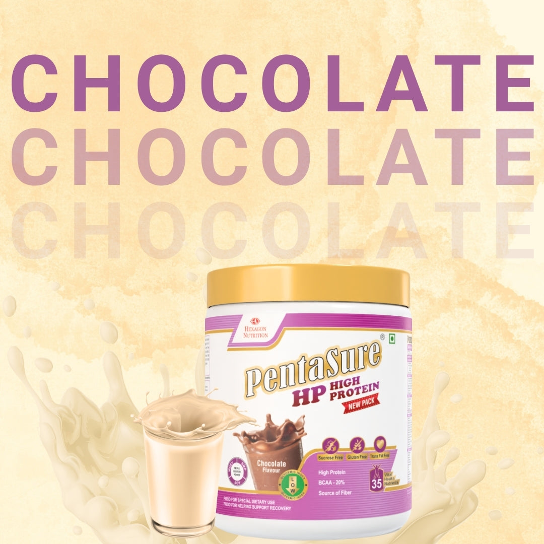 PentaSure HP Whey Protein Powder | Chocolate Flavor – 400g | High Protein High Fiber Nutritional Supplement Drink | 45g Protein per 100g | Supports Muscle Strength, Recovery & Energy | Easy to Digest Formula for Daily Health & Fitness