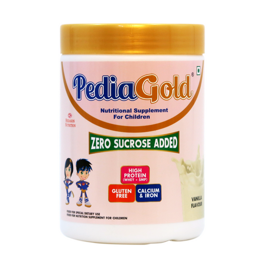 PediaGold | Sucrose FREE Nutritional Supplement for Kids – 400g Jar (Vanilla Flavour)