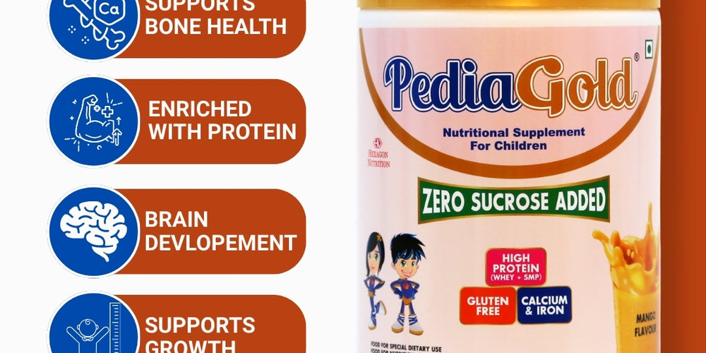 PediaGold – Sucrose-Free Nutrition Drink for Children – 400g, Mango Flavour