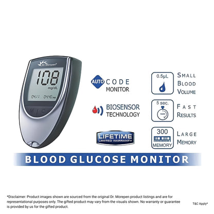 Dr. Morepen BG03 glucometer only strips not available Glucometer & 25 Glucometer Strips