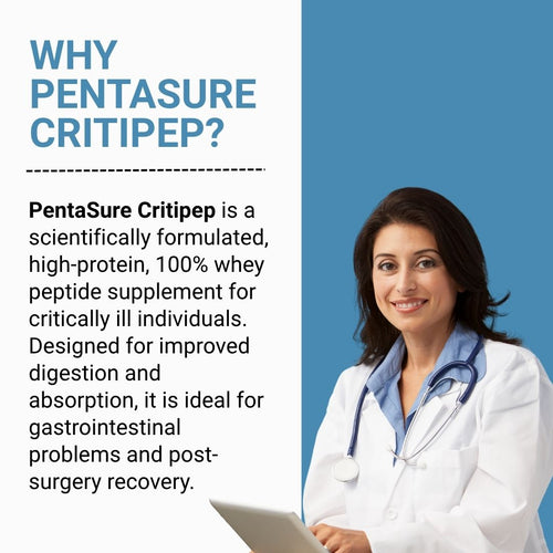 Pentasure CRITIPEP Peptide Diet - Critical Care Recovery Nutrition Supplement-400 gm