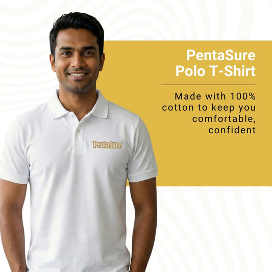 Pentasure Signature Polo T-Shirt – 100% Cotton | Premium Comfort Wear