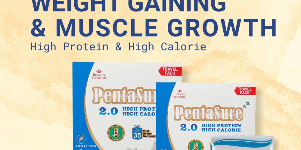 PentaSure 2.0 High Protein High Calorie | Lean Mass Gainer Powder | Weight Gain Supplement with Vitamin & Mineral | Vanilla flavor -  Travel Pack - each sachet of 54gm (3 x 54gm) - 162gm