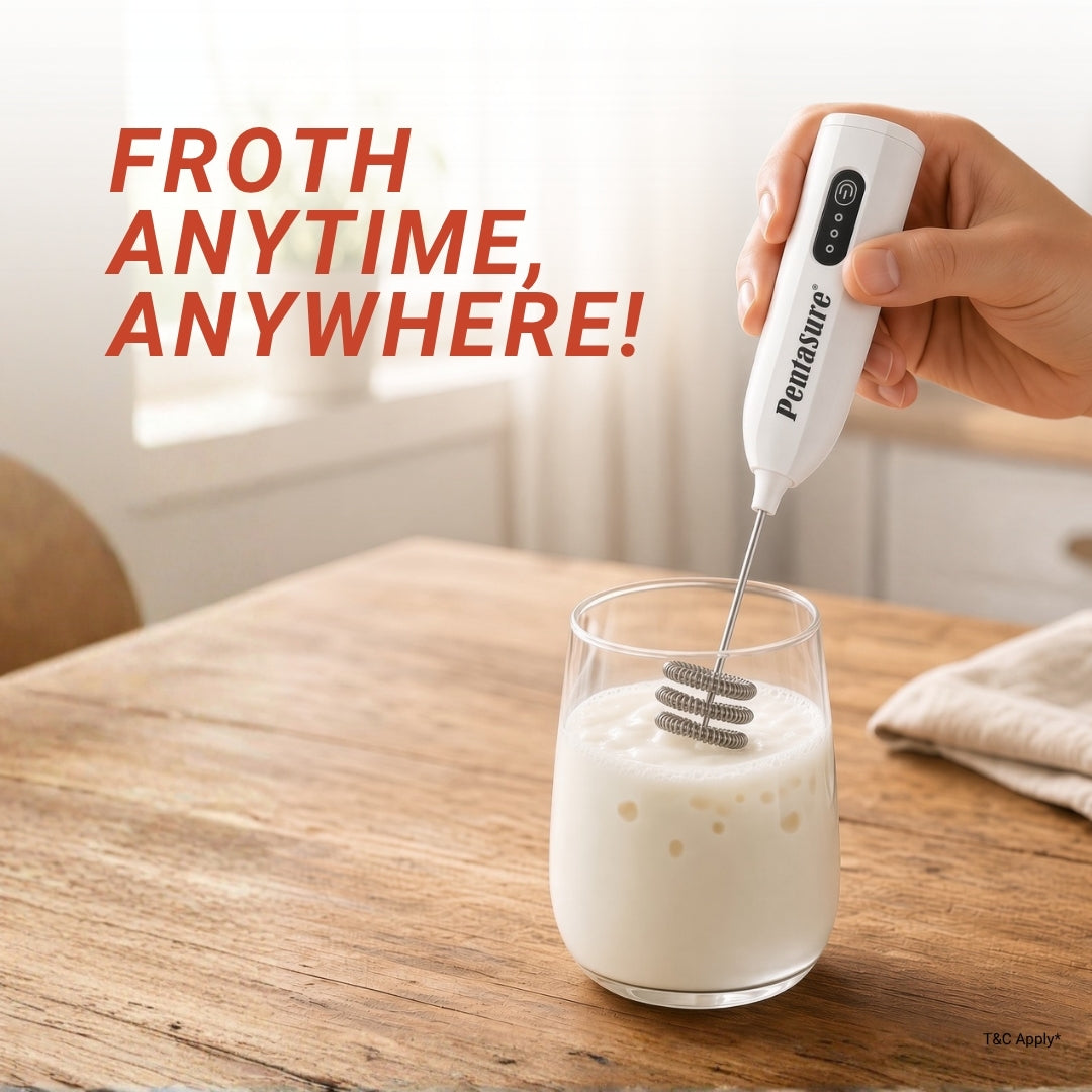 PentaSure Milk Frother & Coffee Whisker with Dual Spring Tech |Coffee Frother Electric Blender Mixer |Hand Blender |Coffee Maker and Beater (Multi Color)