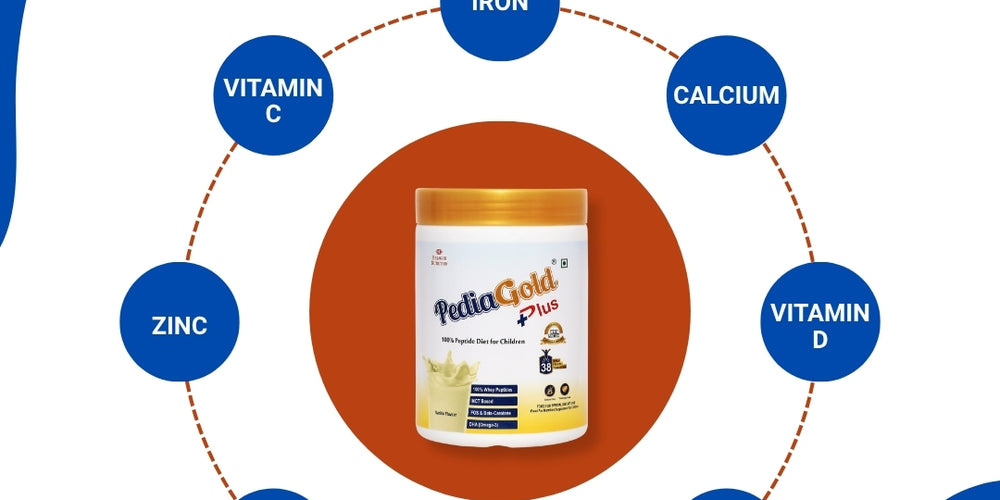 PediaGold Plus - 100% Peptide Diet for Children - Vanilla Flavour - 400g