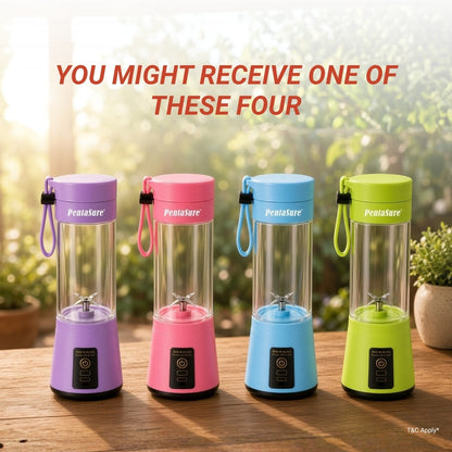 PentaSure Portable Electric Juicer Blender | Stainless Steel (Colour May Vary)