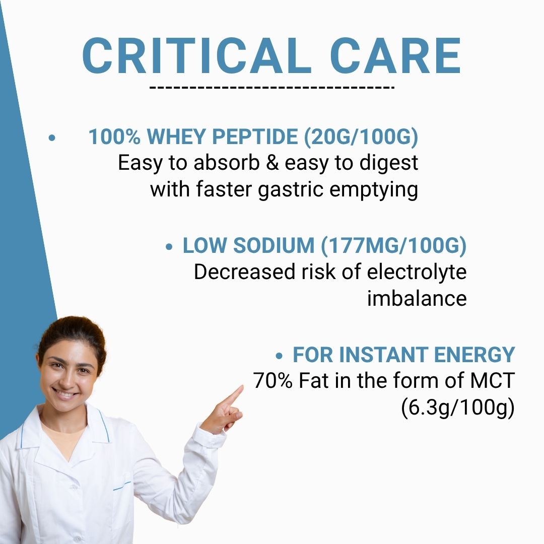 Pentasure CRITIPEP Peptide Diet - Critical Care Recovery Nutrition Supplement-400 gm