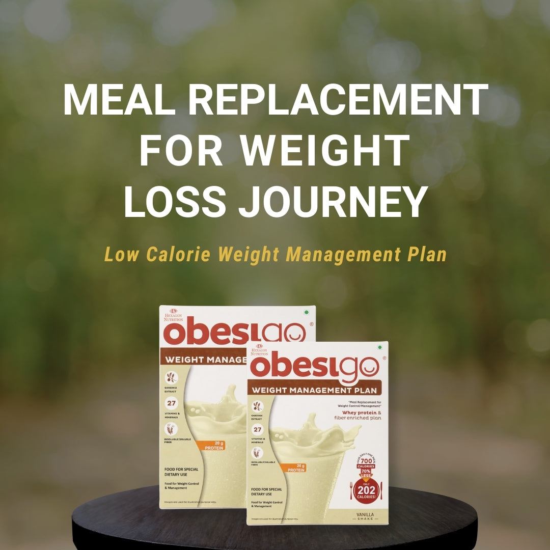 Obesigo  – Best Meal Replacement Shake for Weight Loss (350gm, 7 Sachets - Weekly, Vanilla flavour)