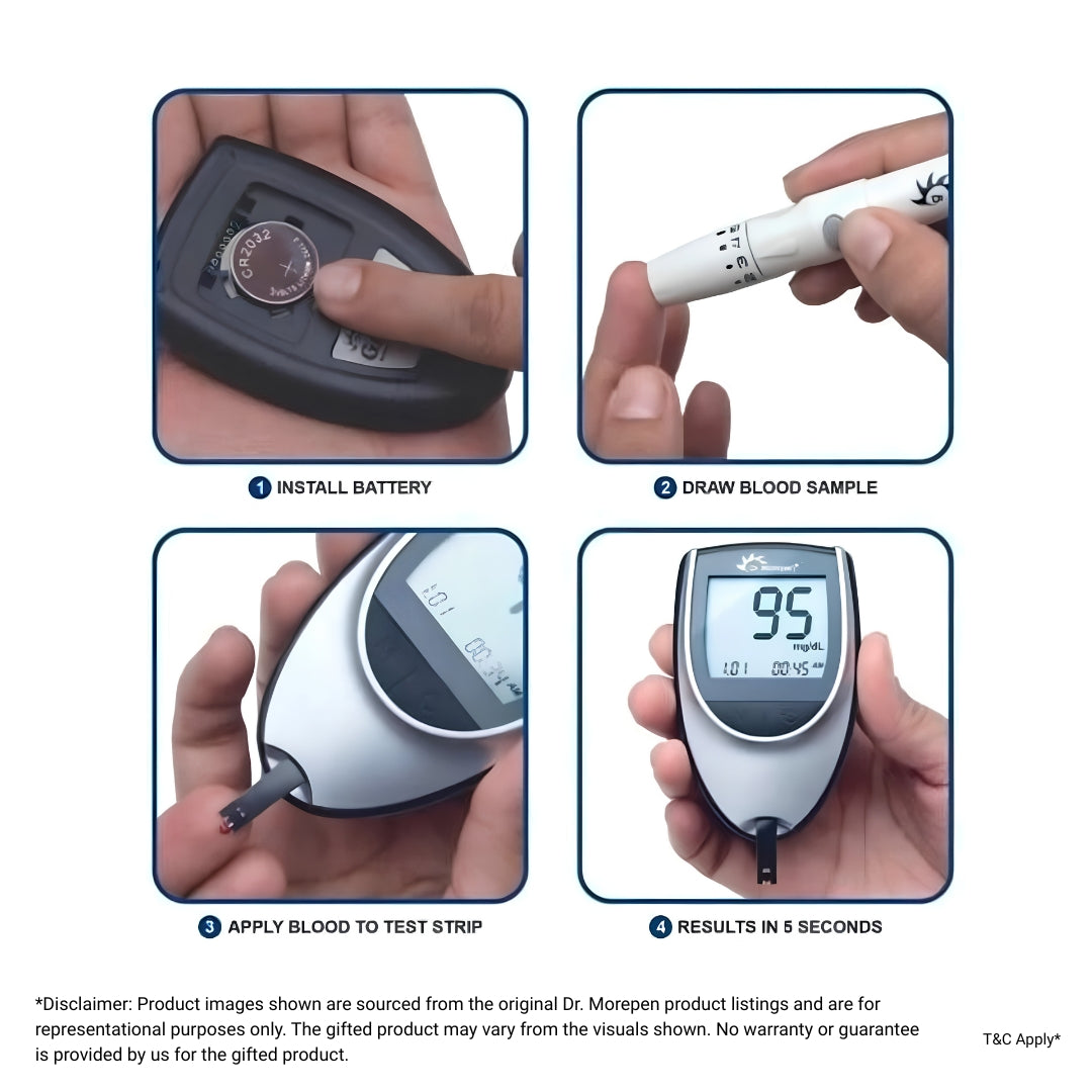 Dr. Morepen BG03 glucometer only strips not available Glucometer & 25 Glucometer Strips