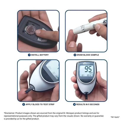 Dr. Morepen BG03 glucometer only strips not available Glucometer & 25 Glucometer Strips