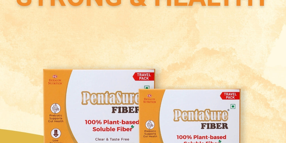 Pentasure Fiber- Soluble Prebiotic Fiber Supplement Powder - Travel Pack - each sachet of 5gm (8 x 50gm) -40gm